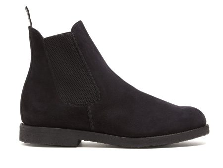 Sanders Chelsea Boots in Black Suede For Cheap