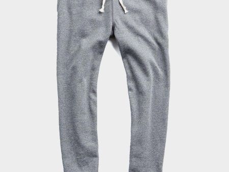 Heavyweight Slim Jogger Sweatpant in Salt and Pepper Hot on Sale