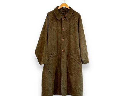 Frank Leder Wide Wool Coat military green on Sale