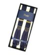 Drake s Navy Polka Dot Narrow Suspenders Online