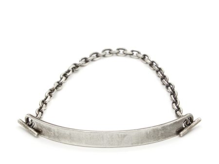 M. Cohen 7mm Silver Fine Scale Top Id Bar Bracelet Online Hot Sale