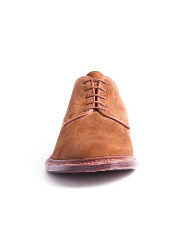 Alden Unlined Suede Plain Toe Blucher In Snuff Online Sale