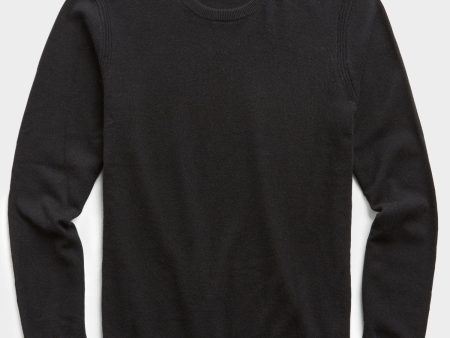 Cashmere Crewneck Sweater in Black For Cheap