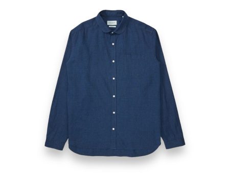 Oliver Spencer Eton Collar Shirt Lawes navy Cheap