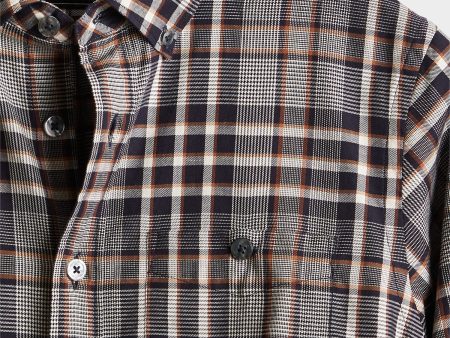 Brown and Black Check Button Down Shirt Online Hot Sale