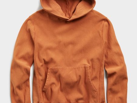 Lightweight Popover Hoodie Sweatshirt in Spice Discount