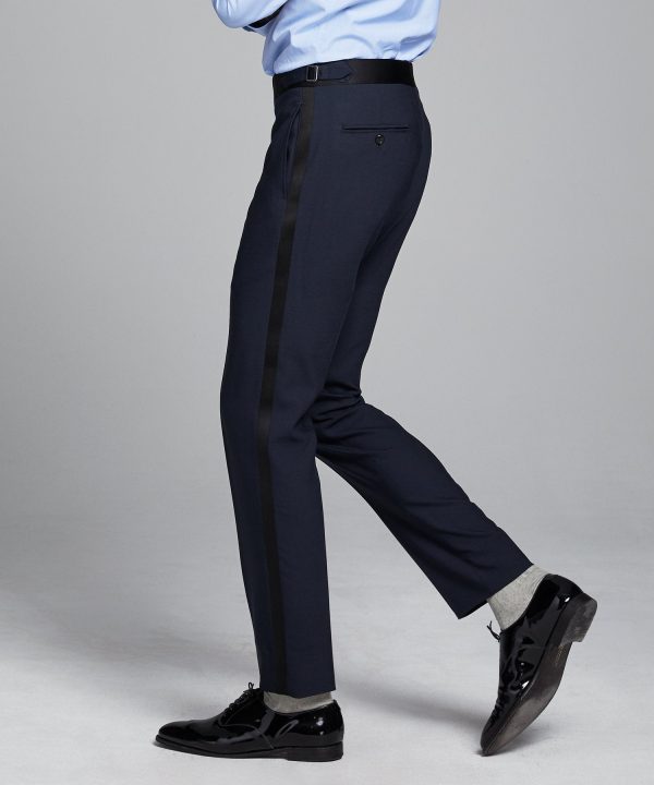 Sutton Tuxedo Pant in Italian Navy Wool Discount