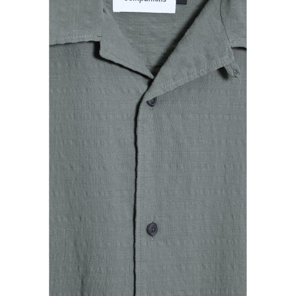 About Companions Kuno Shortsleeve eco seersucker dusty olive Hot on Sale