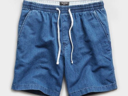 7  Chambray Weekend Short in Indigo on Sale