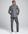 Wool Chalk Stripe Sutton Suit Jacket in Charcoal Online