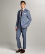 Sutton Wool Suit in Blue Check Discount