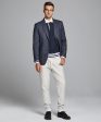 Sutton Lambswool Cashmere Herringbone Sport Coat in Navy Supply