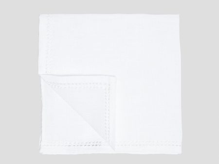 Mungai Punto Quadro Pocket Square in White For Discount