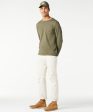 Made in L.A. Slub Jersey Long Sleeve T-Shirt in Olive Online Hot Sale