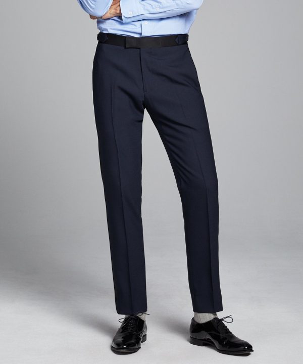 Sutton Tuxedo Pant in Italian Navy Wool Discount