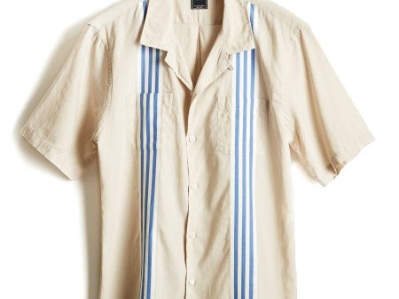 Short Sleeve Stripe Bowling Shirt on Sale