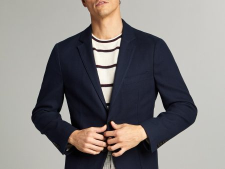 Sutton Italian Pique Sportcoat in Navy For Discount