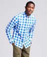 Button Down Collar Gingham Long Sleeve Shirt Online Sale