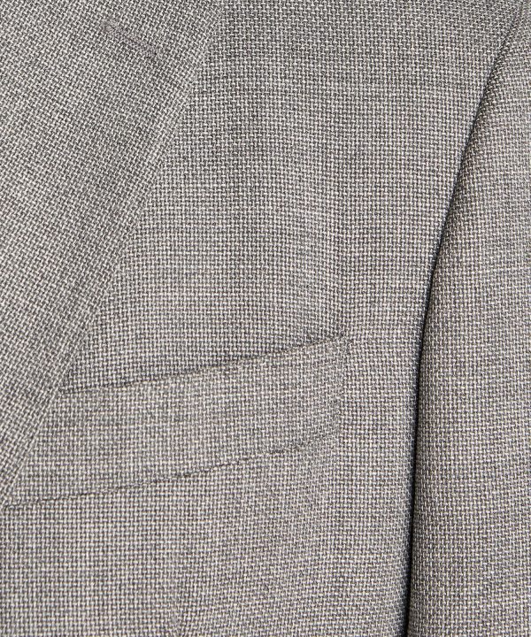 Wool Linen Basketweave Sutton Sport Coat in Grey Discount