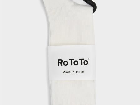 Rototo Dad Socks in White For Cheap