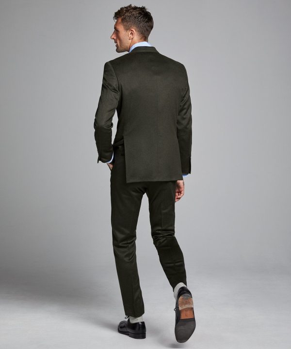 Italian Cashmere Sutton Suit Coat in Olive Online