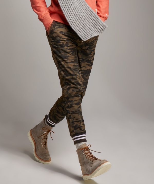 Olive Camo Cotton Joggers Online Hot Sale