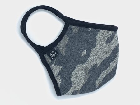 Cotton Jersey Camo Face Mask in Grey Hot on Sale