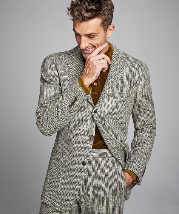 Herringbone Sack Suit Jacket For Discount