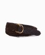 Anderson s Suede Braided D-Ring Belt in Dark Brown Discount