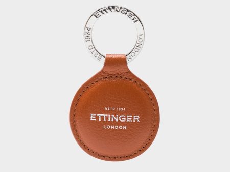 Ettinger Capra Round Key Fob in Tan Supply