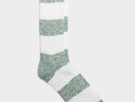 Corgi Dual Color Stripe Sock in Turquoise Mix Cheap