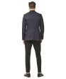 Silk Textured Jacquard Sutton Shawl Collar Diner Jacket in Navy Pindot Fashion