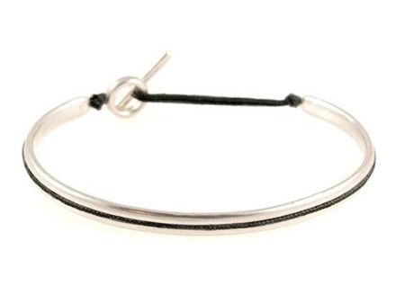 M. Cohen Slim Oval Silver Cuff Online now