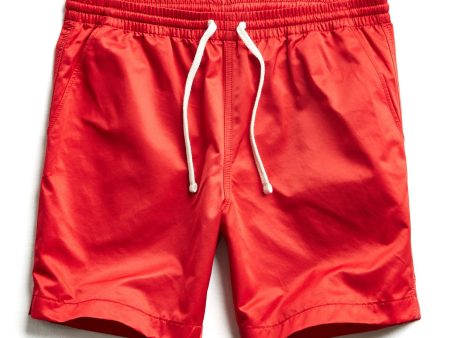 Satin Weekender Short in Red For Sale