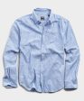 Blue with White Button Down Collar Stripe Long Sleeve Online