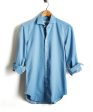 Emanuele Maffeis + Todd Snyder Denim Spread Collar Shirt Sale