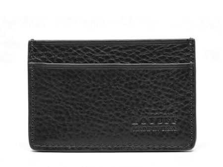 Lotuff Black Leather Credit Card Wallet Supply