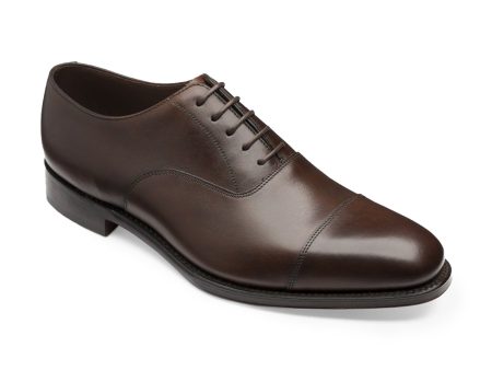 Loake 1880 Aldwych Captoe Shoe in Dark Brown Calf Online Sale