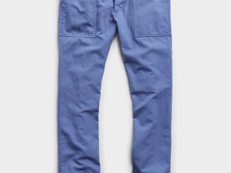 Herringbone Camp Pant in French Blue Sale