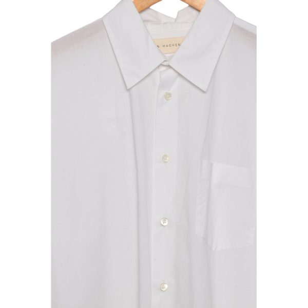 Jan Machenhauer Christopher Oversize Shirt poplin white Hot on Sale