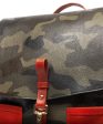 Lotuff Leather Hand Painted Leather Knapsack in Camo Discount