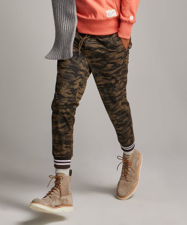 Olive Camo Cotton Joggers Online Hot Sale