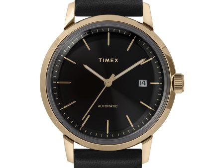 Timex Marlin® Automatic 40mm Leather Strap Watch Sale