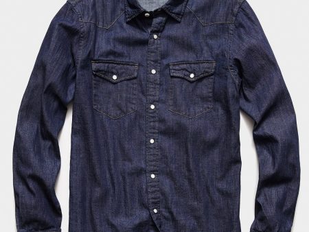 Italian Indigo Western Shirt Sale