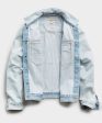 Japanese Denim Jacket in Sun Bleach Wash Cheap