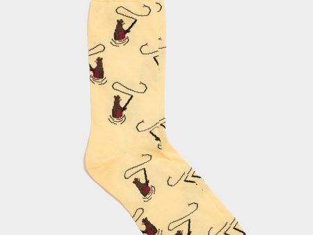 Corgi Bear Flyfishing Sock in Yellow Online