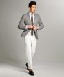 Wool Linen Basketweave Sutton Sport Coat in Grey Discount