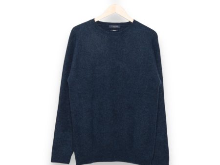 Daniele Fiesoli Raglan Crew Merino mix DF 0090 blue melange Online Hot Sale