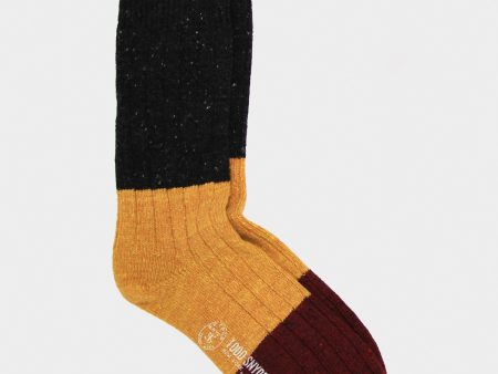 Corgi Tri Color Irish Donegal Wool Socks in Spice Online Hot Sale