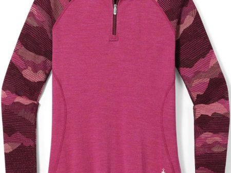 SMARTWOOL CLASSIC THERMAL MERINO BASE LAYER PATTERN 1 4 ZIP WOMENS TOP Cheap